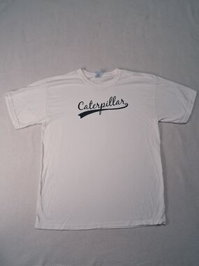 Caterpillar White Logo Short-Sleeve Men's T-Shirt